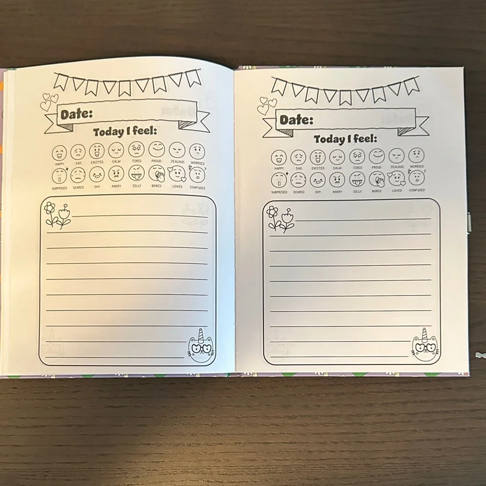 Locking Guided Journal with Keys and a Pen